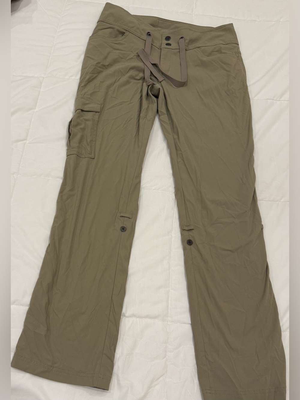 Columbia Omni-Shield Tan Khaki Roll-Up Cargo Hiking Pants - Size 10